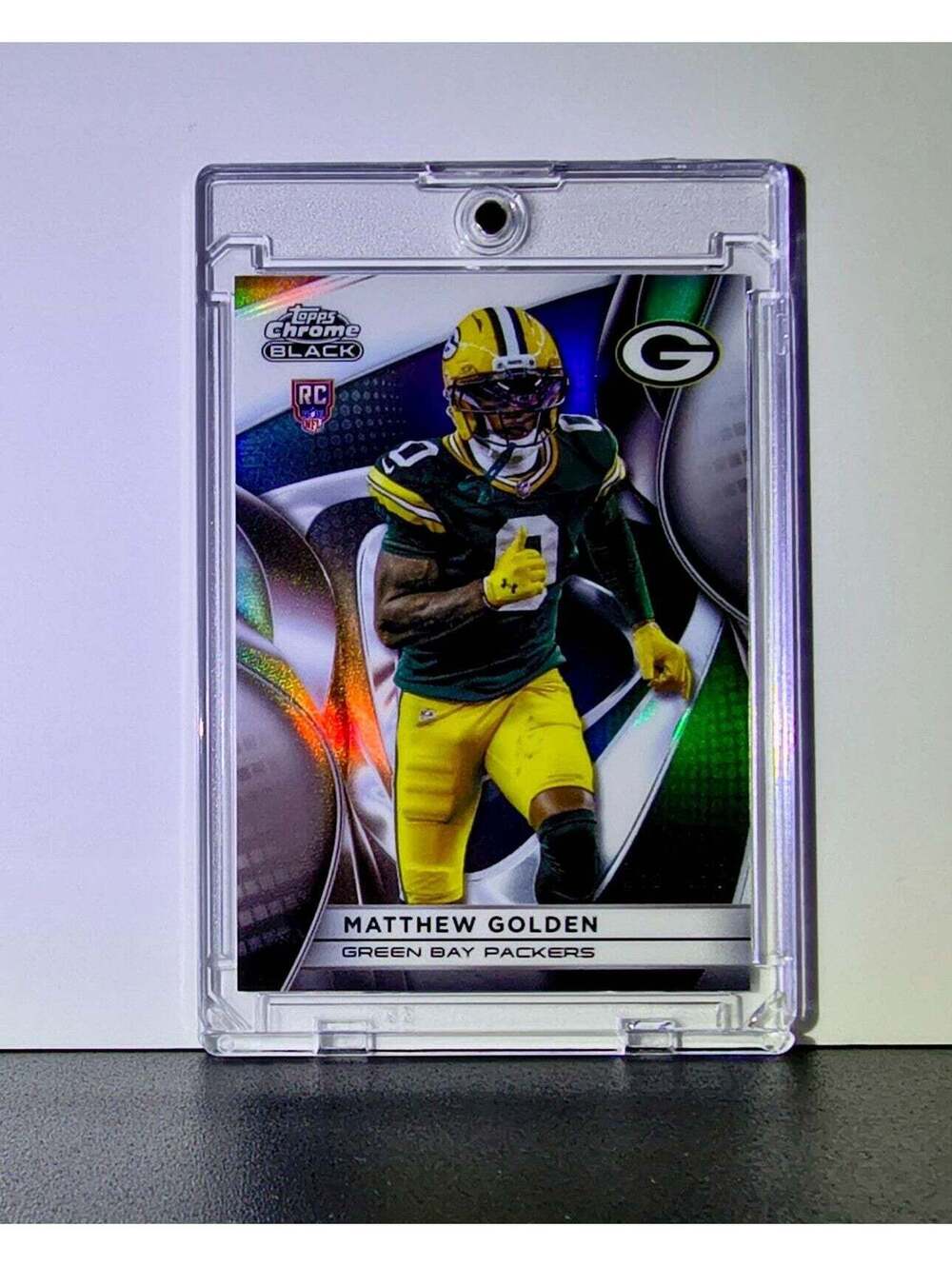 Matthew Golden Rookie 2025 NFL Topps Chrome Black #117 Refractor Packers 285/299